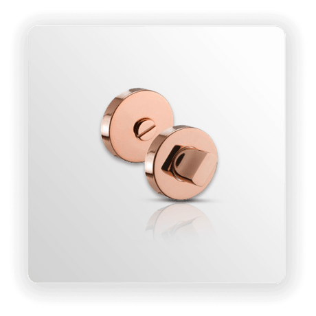 Copper Bathroom Thumb Turn Lock and Release