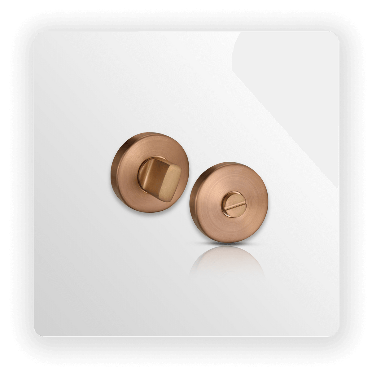 Bathroom Lock Thumb Turn & Release in Satin Copper