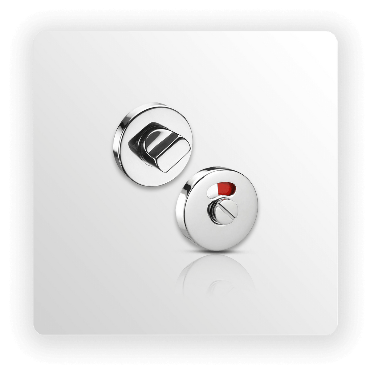 Bathroom Lock Thumb Turn with Indicator 10mm in Polished Stainless Steel