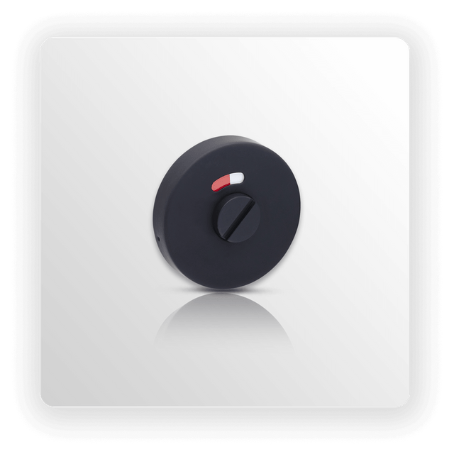 Disabled Toilet Lock with Indicator 10mm in Matte Black Finish