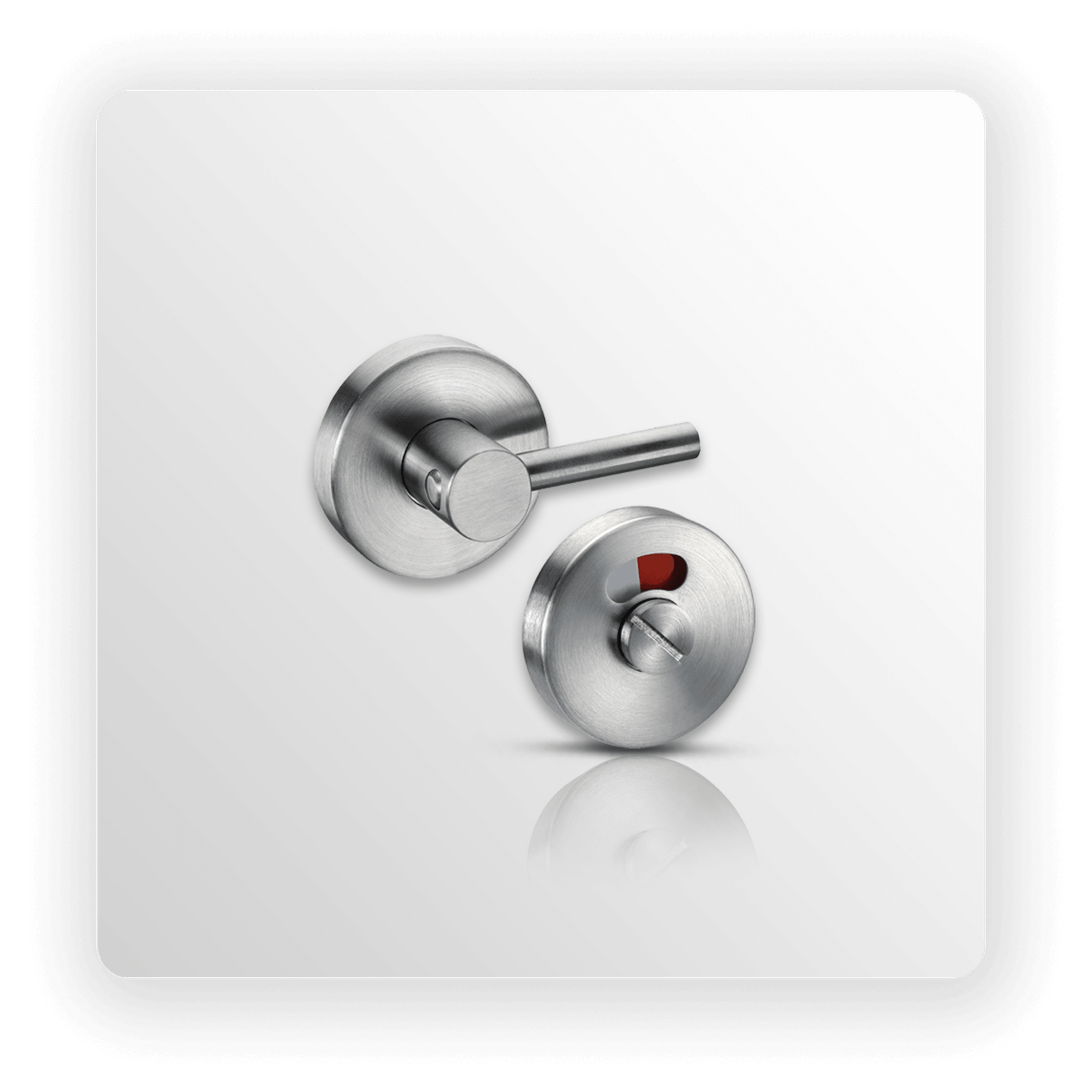 Disabled Toilet Lock Set in Satin Stainless Steel