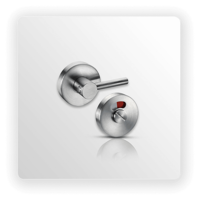 Disabled Toilet Lock Set in Satin Stainless Steel