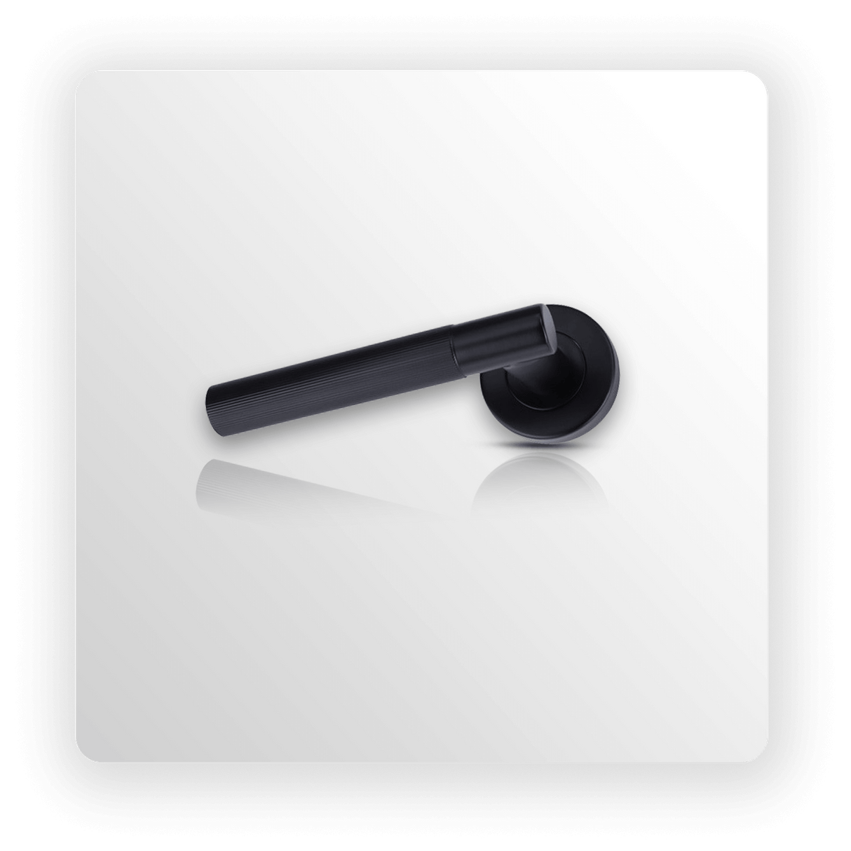 Straight Knurled Door Handles in Matte Black