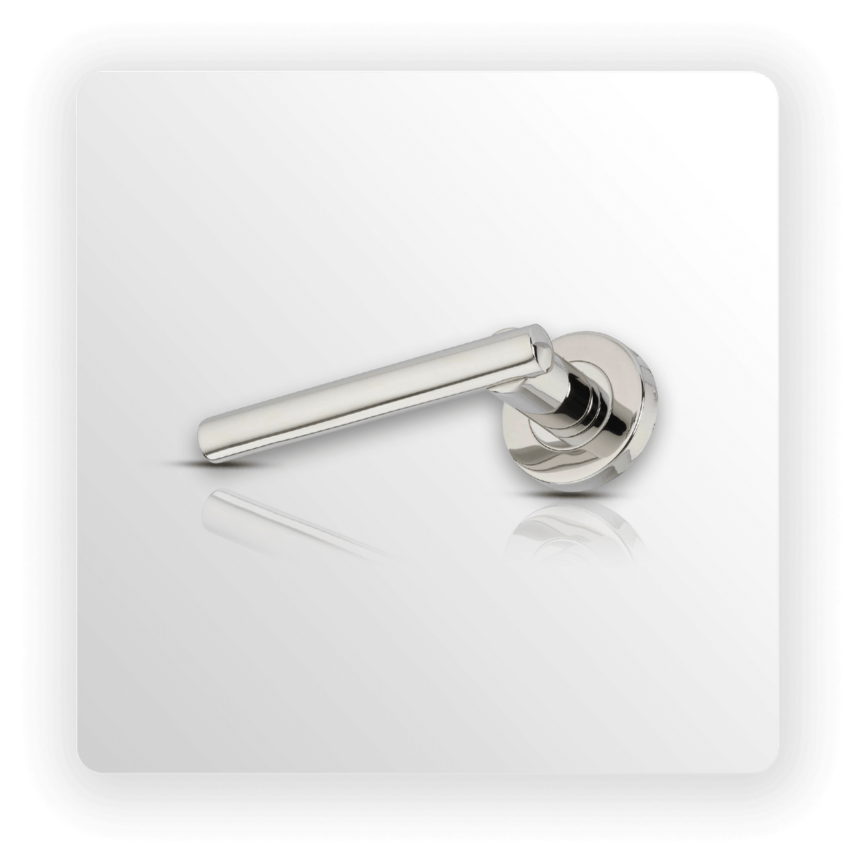 Polished Stainless Steel Round Rose Door Handles
