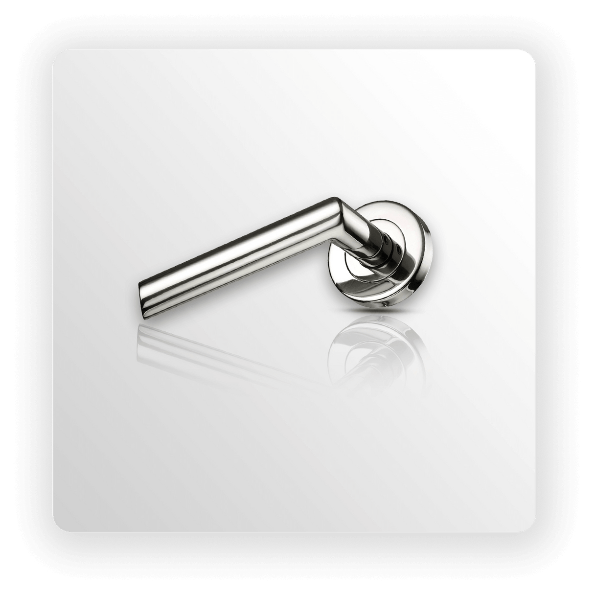 Designer Door Handles with Mitred Stainless Steel Lever