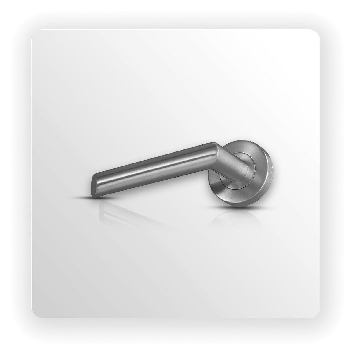 Brushed Steel Door Handles with Mitred Designer Lever