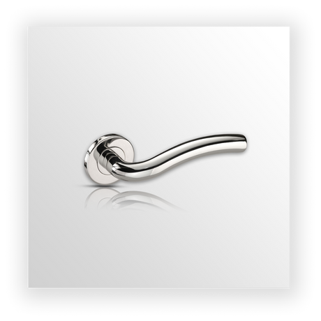 Designer Door Handles on Slimline Round Rose