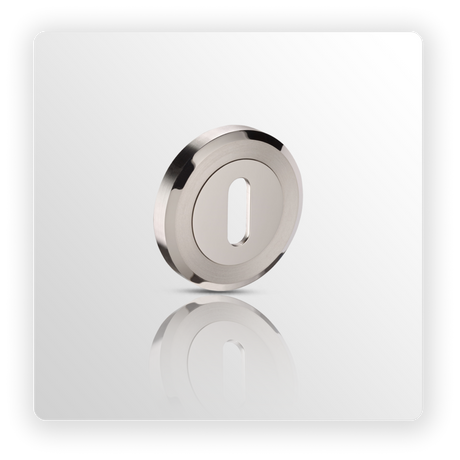 Duo Stainless Standard Keyhole Escutcheon Pairs 8mm