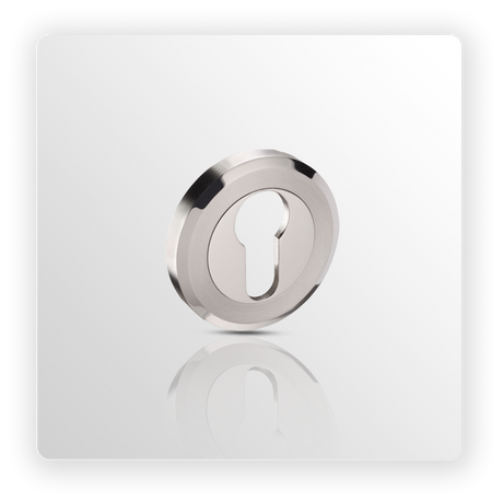 Euro Escutcheon Pair with Bevelled Edge in Duo Finish