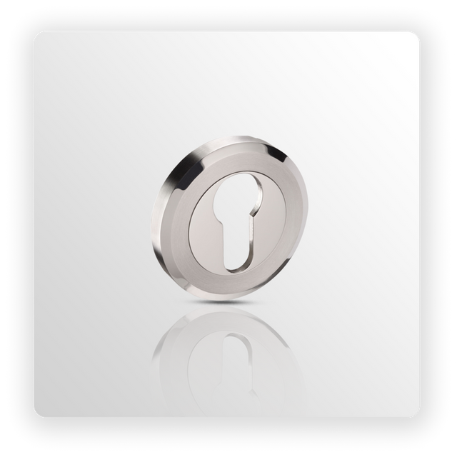 Euro Escutcheon Pair with Bevelled Edge in Duo Finish