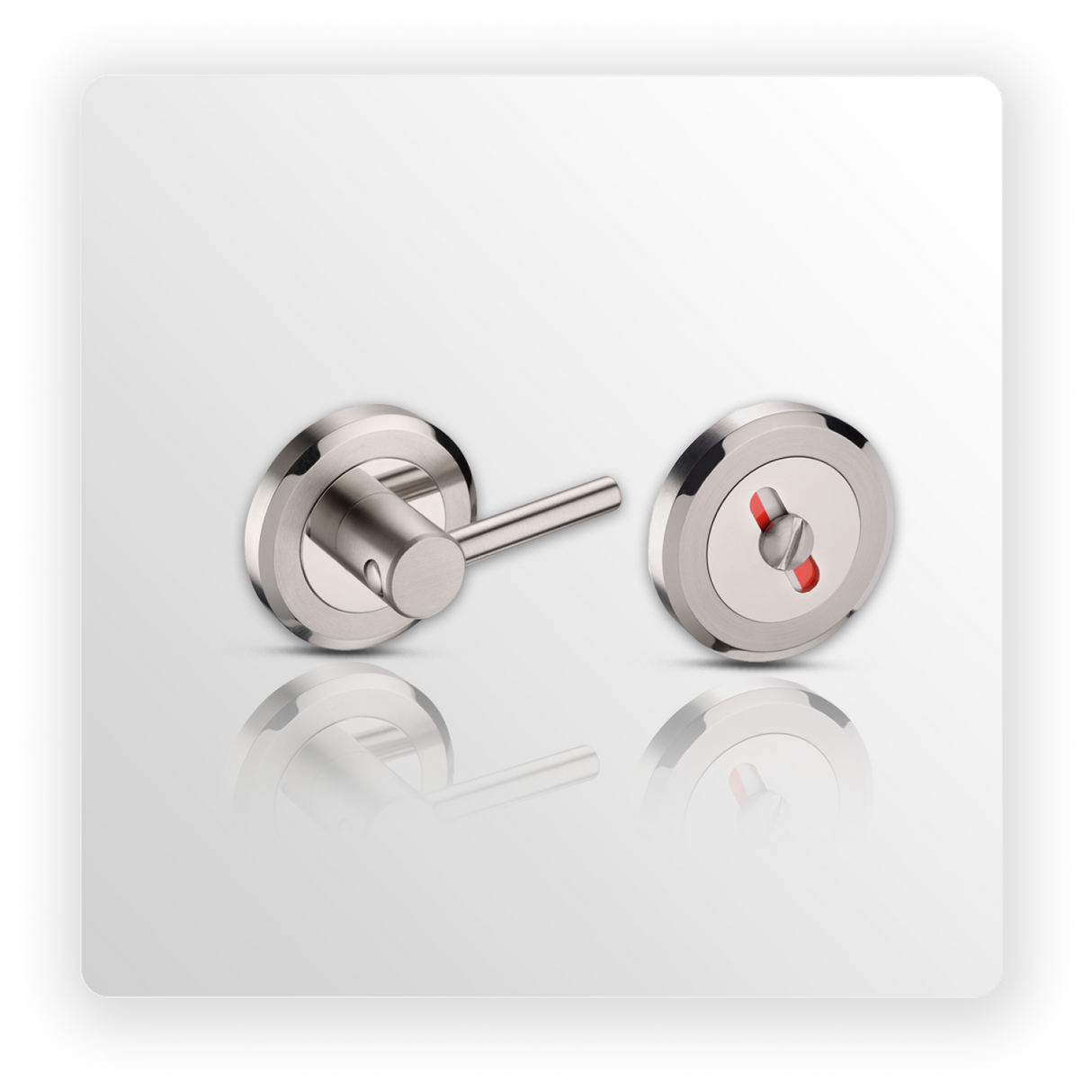 Disabled Toilet Lock with Turn & Release in Duo Stainless Steel Finish