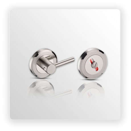 Disabled Toilet Lock with Turn & Release in Duo Stainless Steel Finish