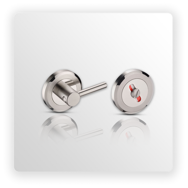 Disabled Toilet Lock with Turn & Release in Duo Stainless Steel Finish