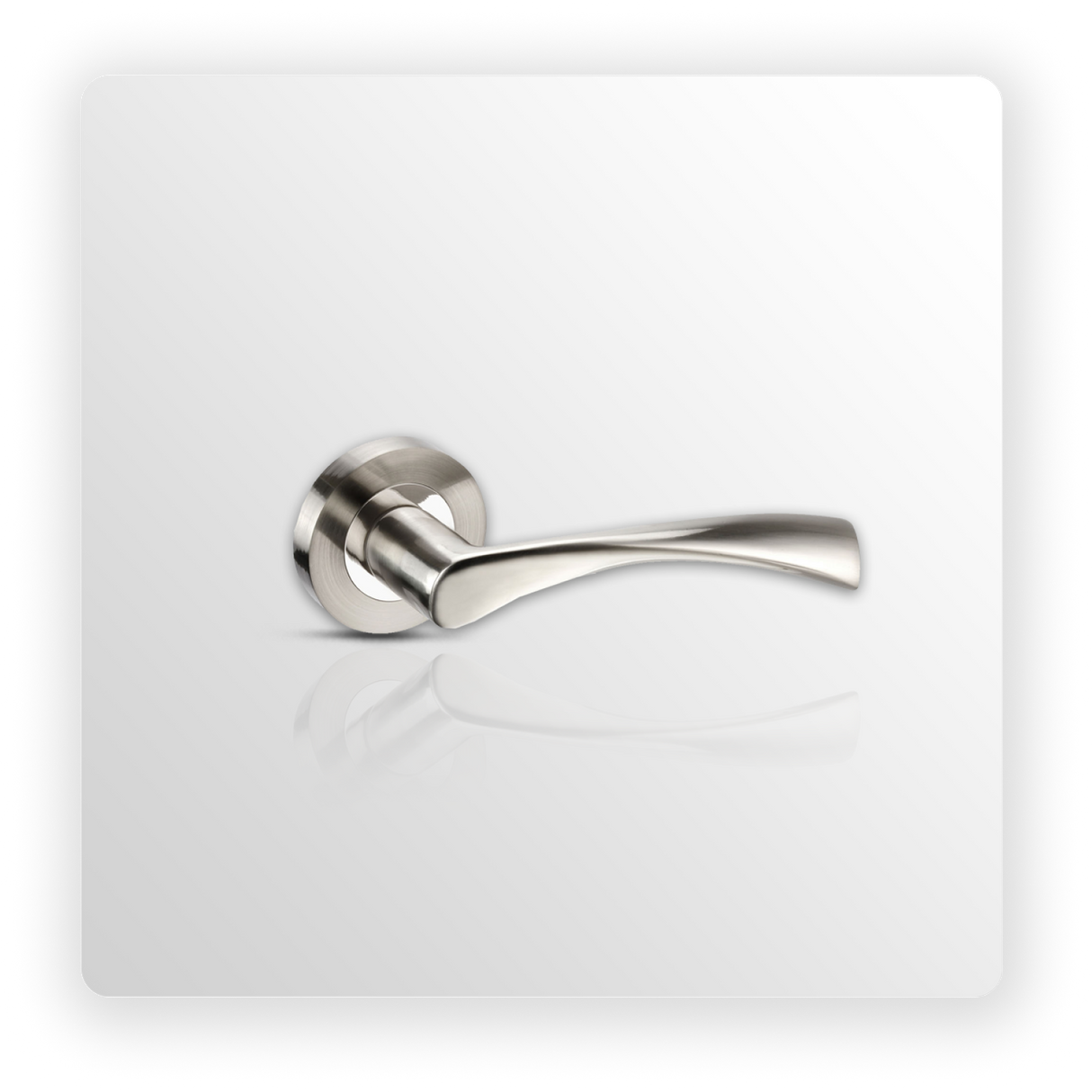 Chrome Door Handles on Rose with Duo Finish