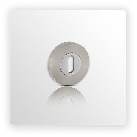 Keyhole Escutcheon Pair Standard Profile in Duo Chrome