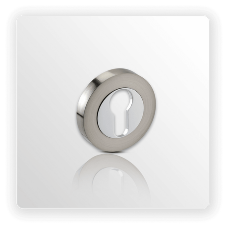 Euro Lock Escutcheon Pair with Dual Chrome Finish