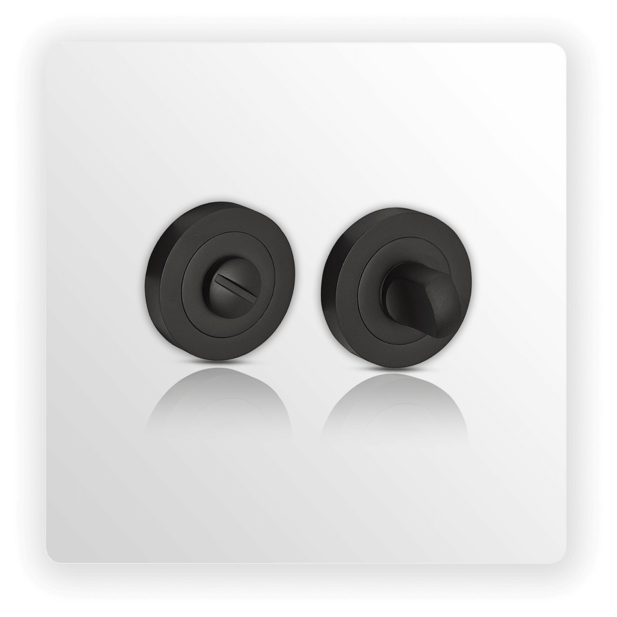 Matte Black Bathroom Lock Thumb Turn & Release