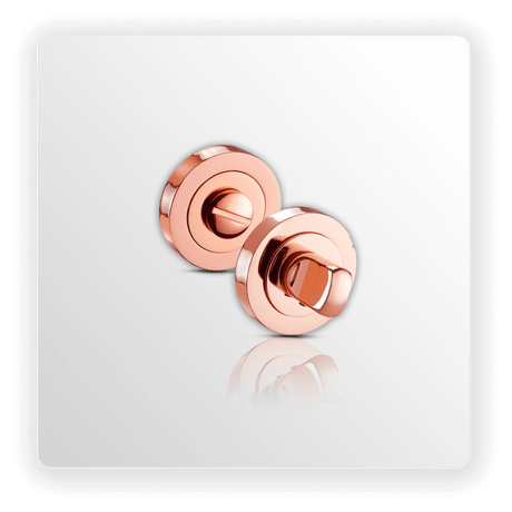 Rose Gold Thumb Turn Lock for Bathroom Doors