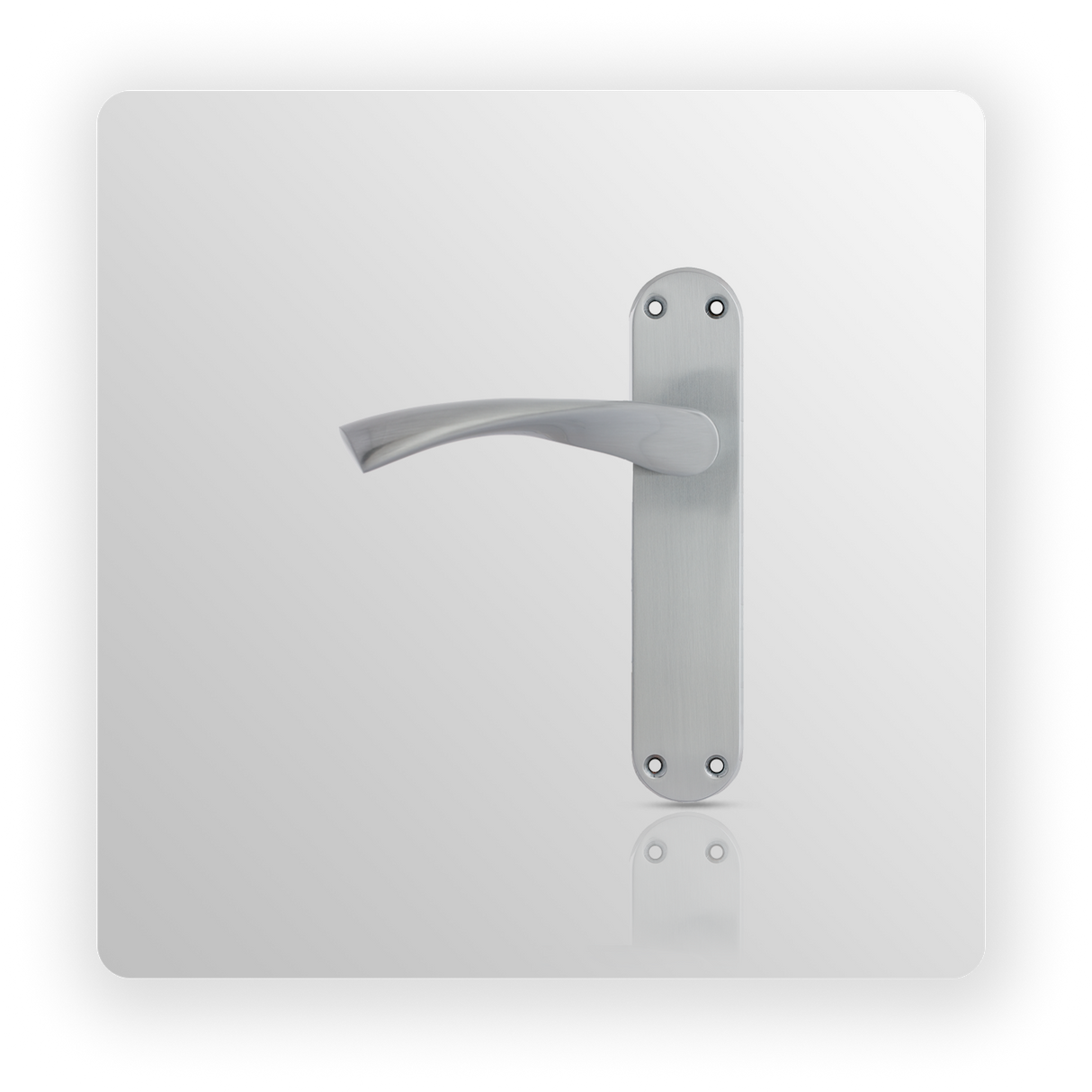 LEVER LATCH ON BACK PLATE in Polish Chrome finish