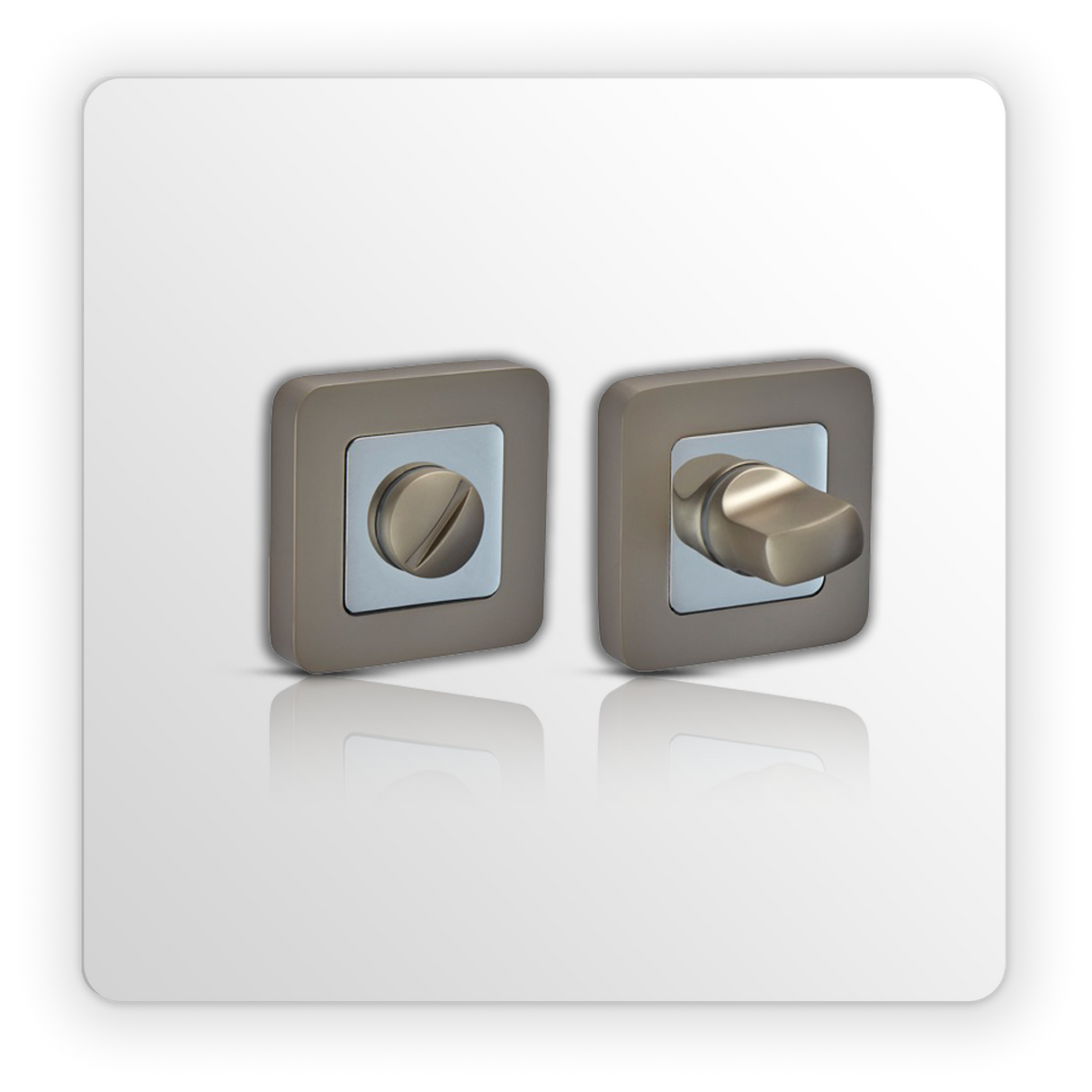 Square Thumb Turn & Release with Duo Satin Chrome Finish