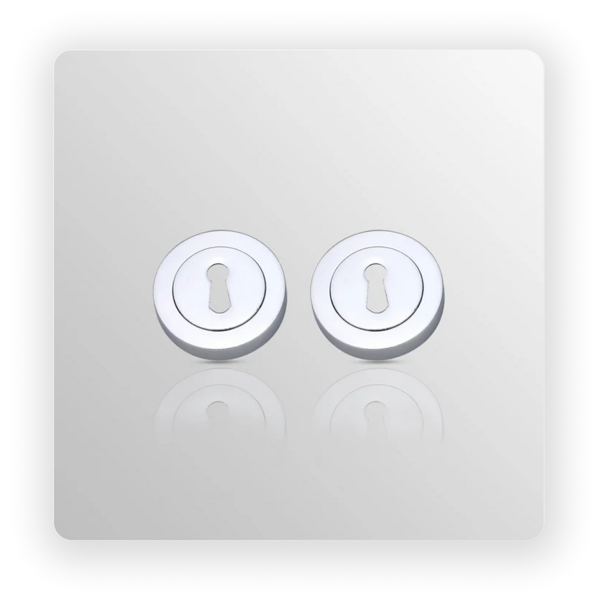 ROUND KEY ESCUCTHEON in Polish Chrome finish