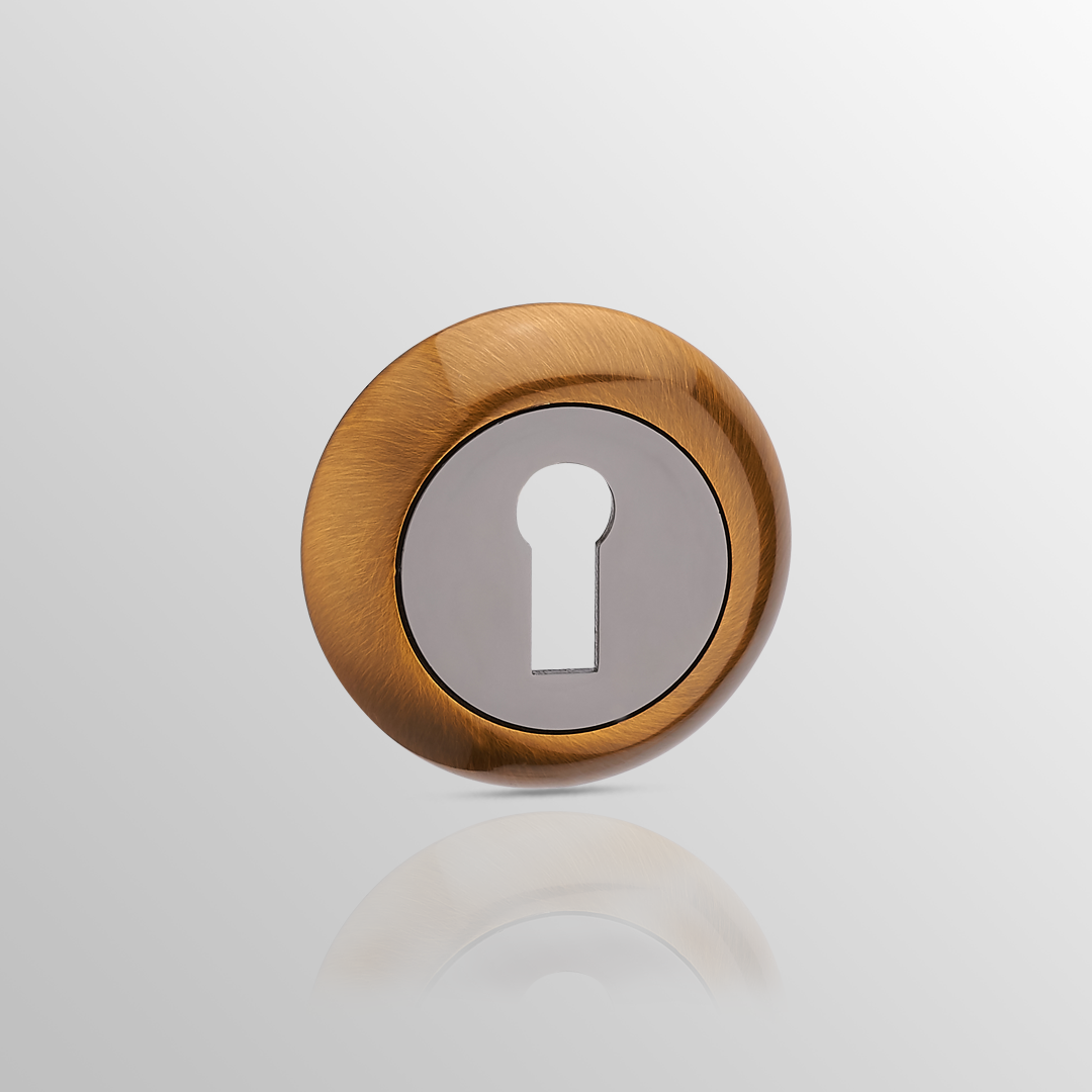RAISED ROUND KEY ESCUCTHEON in Black Nickel/ Coffee Nickel finish