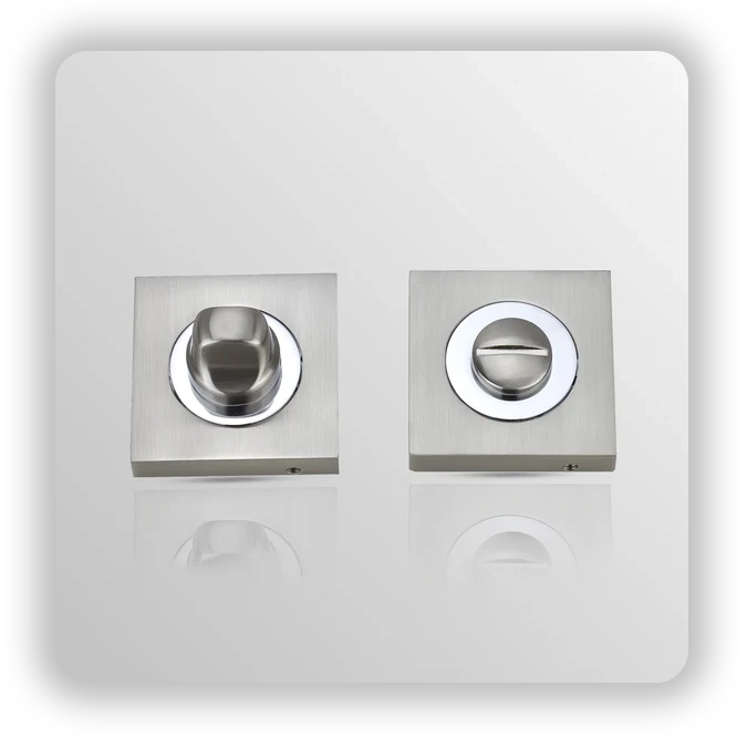 SQUARE Thumb Turn in Satin Nickle Polish Chrome finish