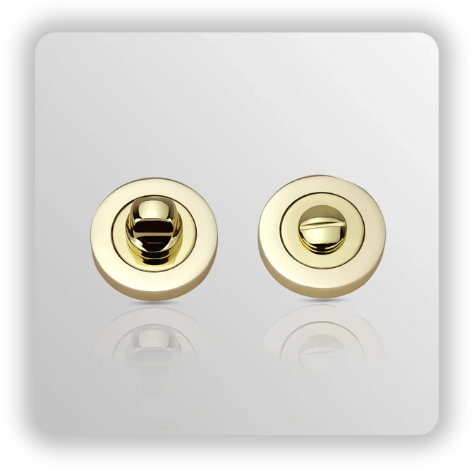 ROUND Thumb Turn in Polish Brass finish