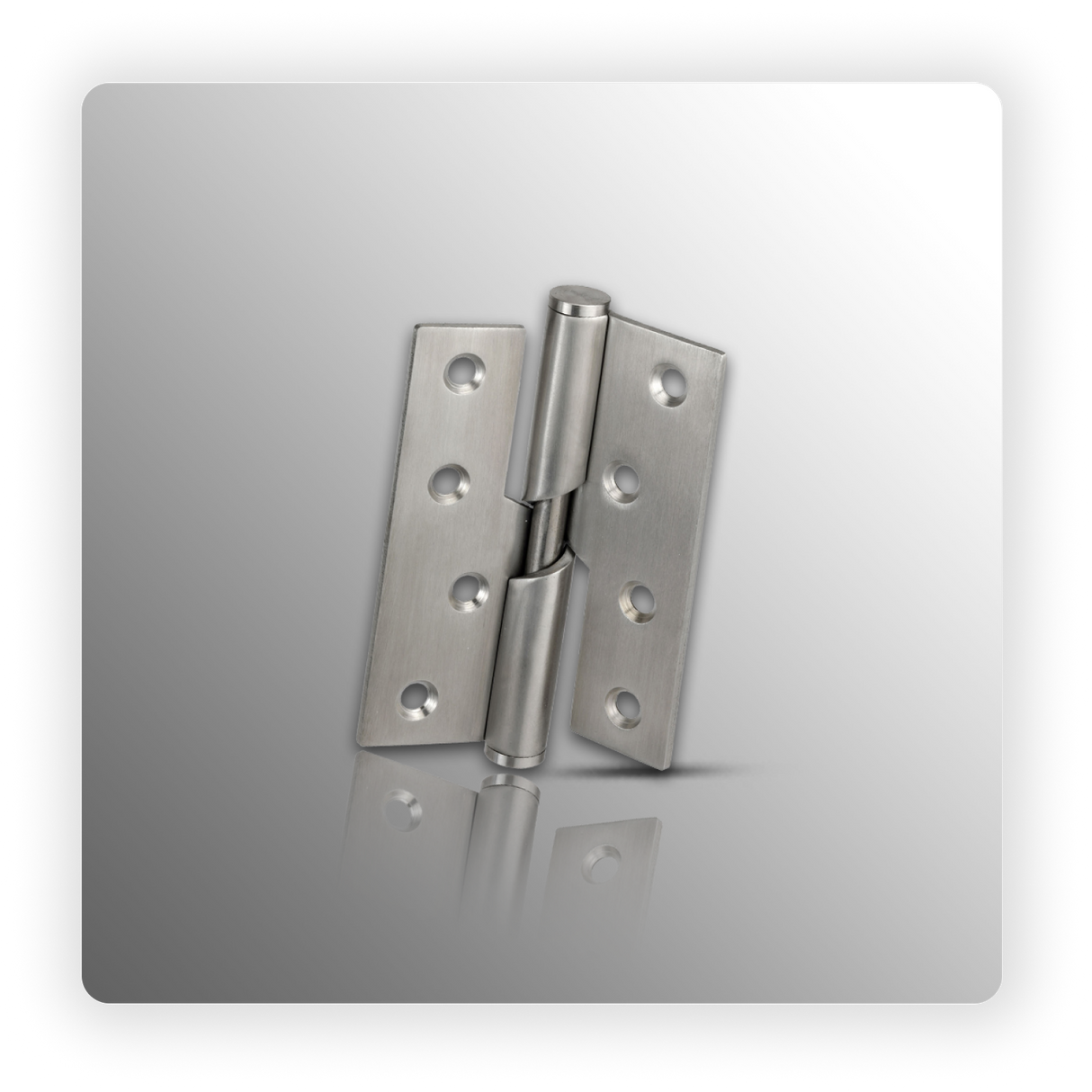 4 Inch Rising Butt Hinges - Left Handed Satin Stainless Steel