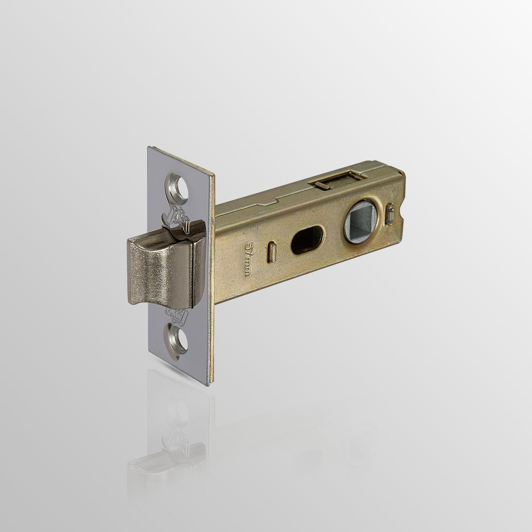 Bolt through Tubular Mortice Door Latch 76mm Polished Chrome