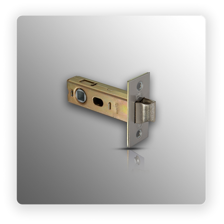 Bolt through Tubular Mortice Door Latch 76mm Satin Nickel Plated