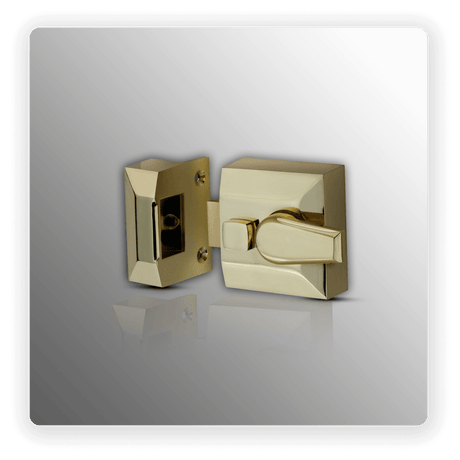 PB NARROW STILE NIGHTLATCH C/W CYLINDER 40MM