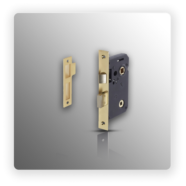 Polished Brass Bathroom Door Lock 63mm / 45mm Backset