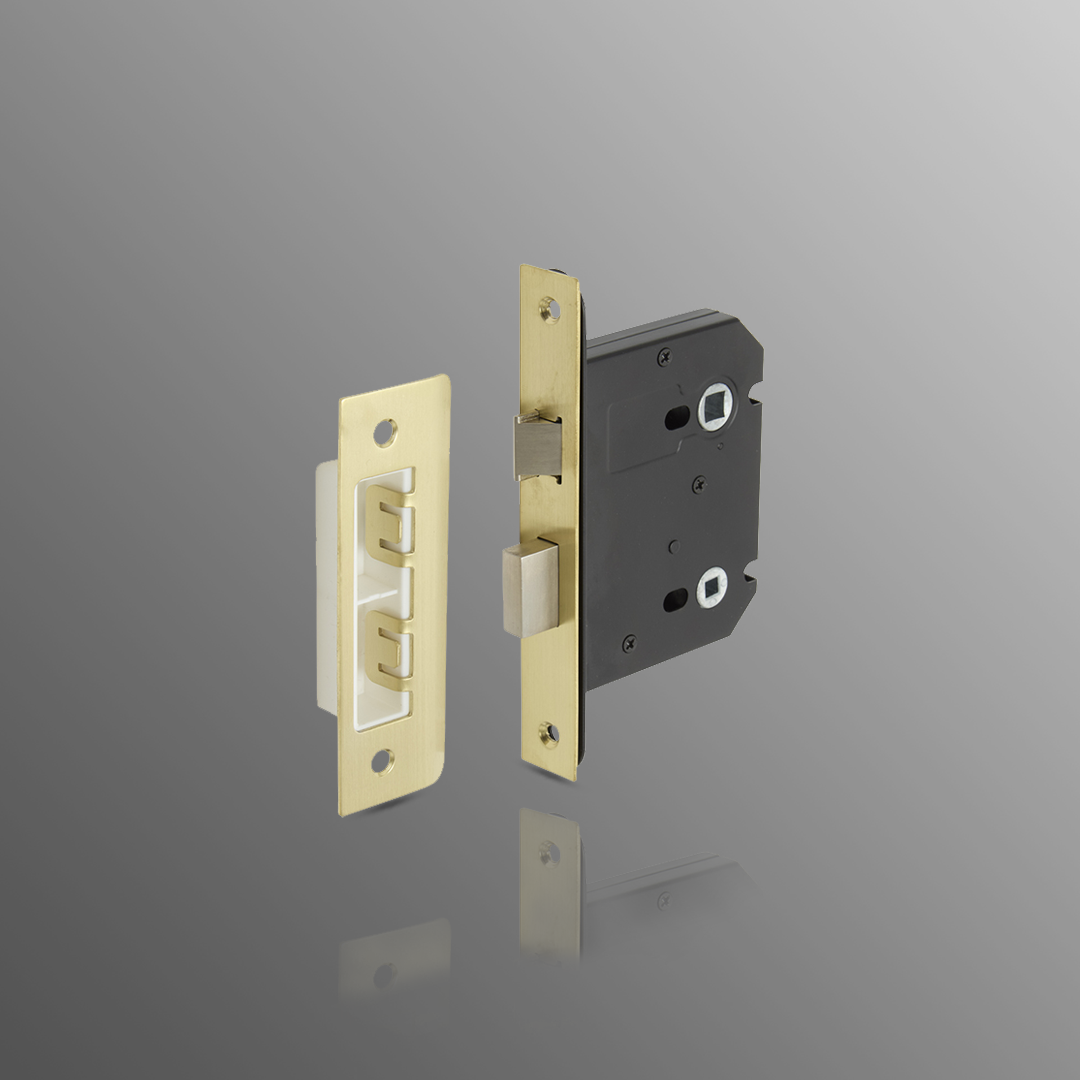 SATIN BRASS 57MM B/SET BATHROOM LOCK BT