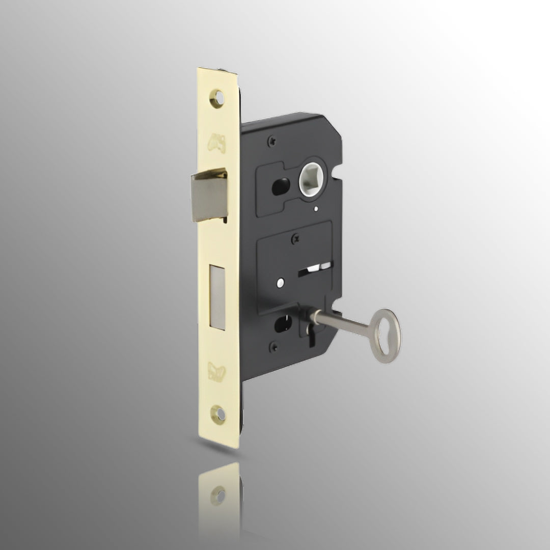 3 Lever Mortice Sash Lock 63mm / 45mm Polished Brass