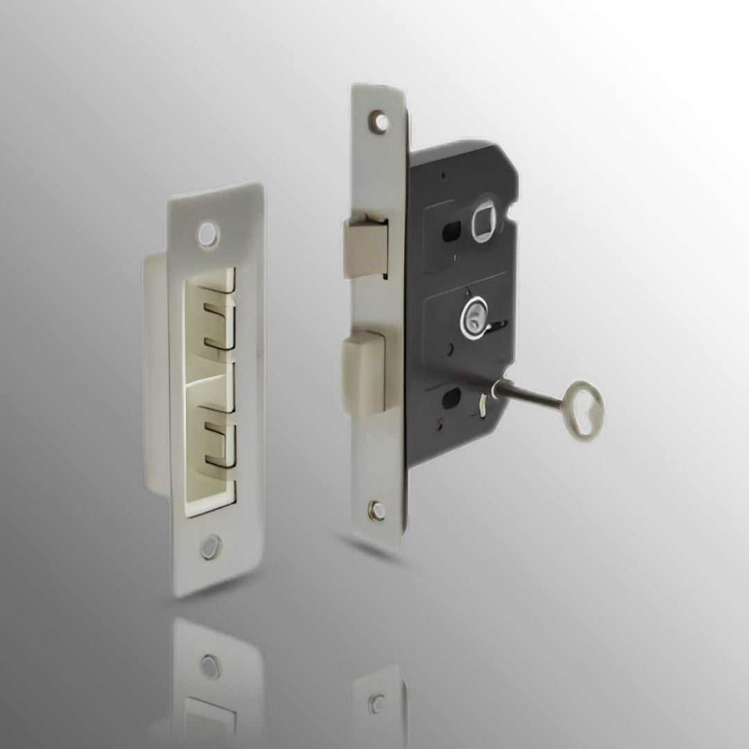 Internal Door Locks 3 Lever Sash Lock - 63mm / 45mm Backset