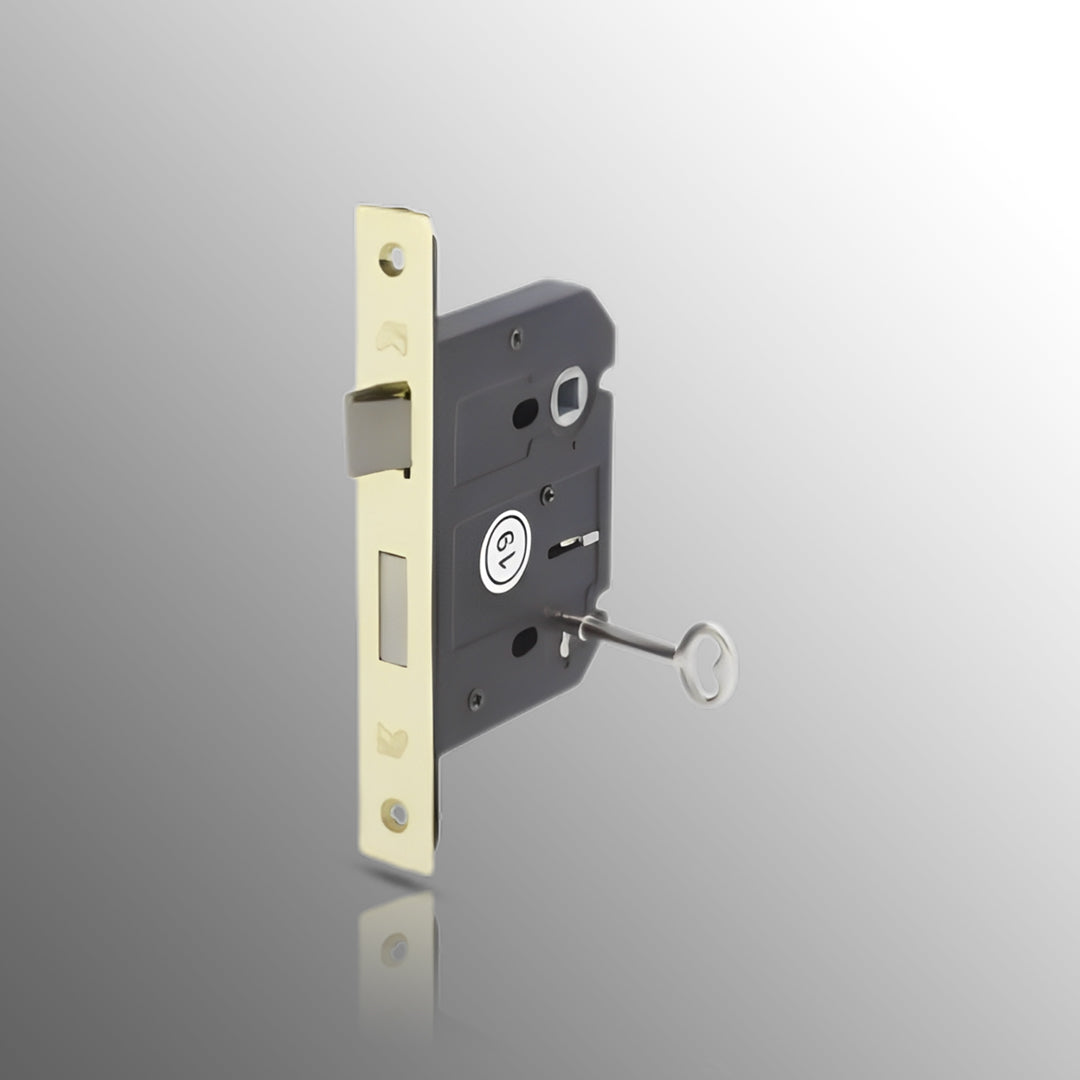 3 Lever Mortice Sash Lock 76mm / 57mm Polished Brass