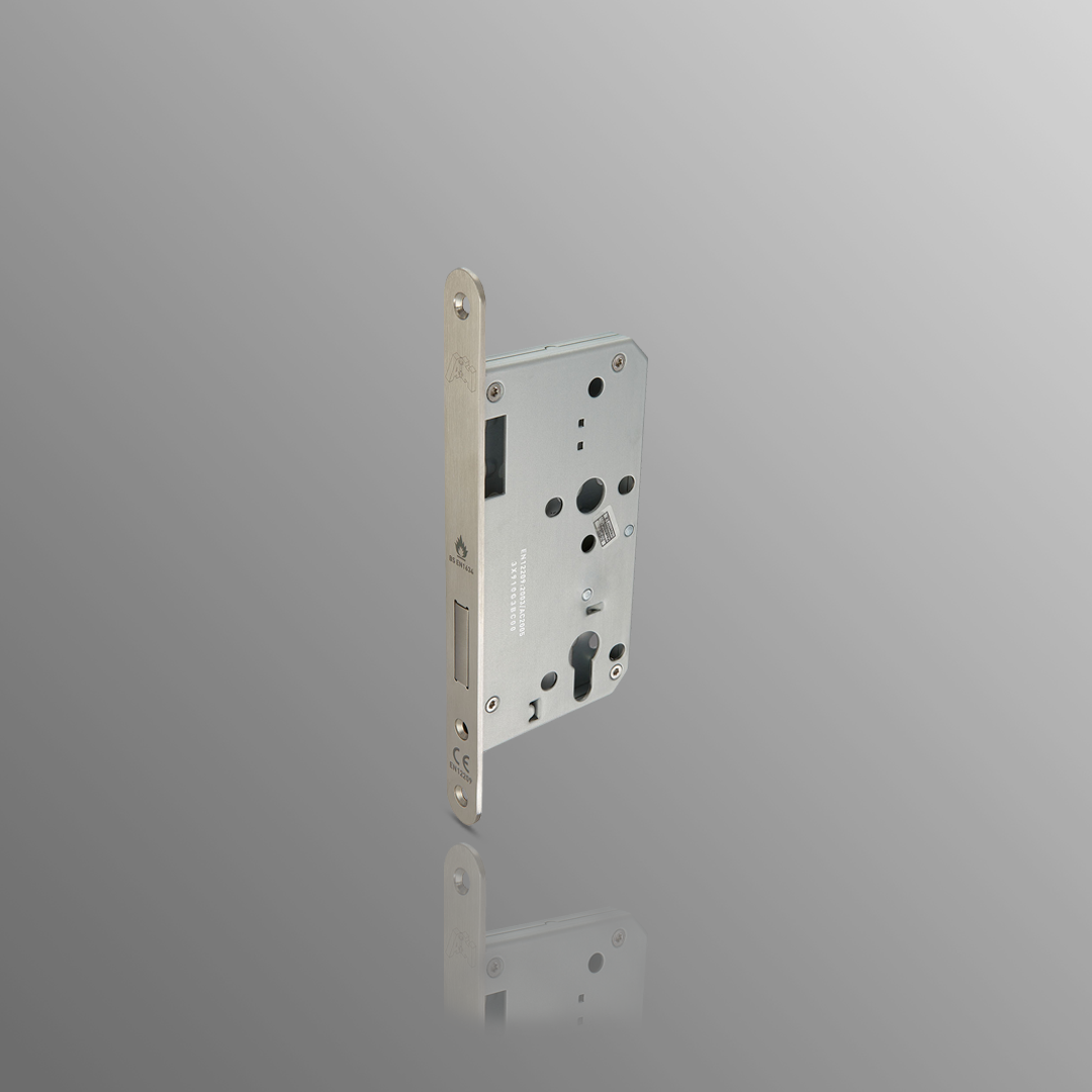 DIN standard Mortice Deadlock Euro cylinder lockcase with Radius Forend 60mm