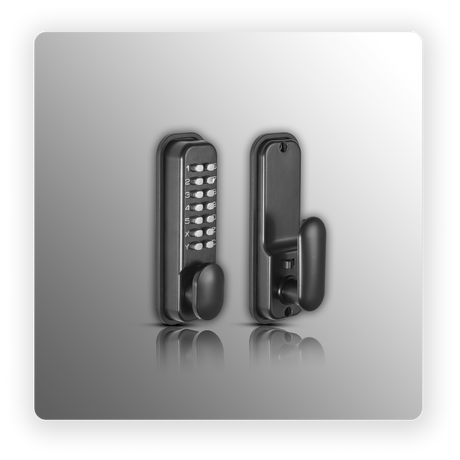 Digital Lock with Mechanical Keypad in Matte Black Finish