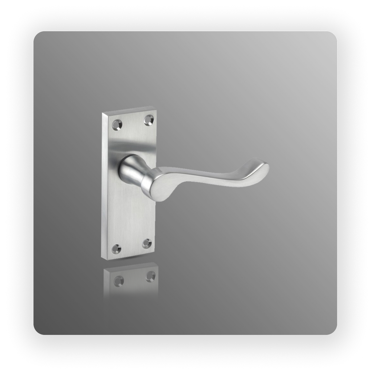 Traditional Door Handles with Scroll Lever on Latch Backplate