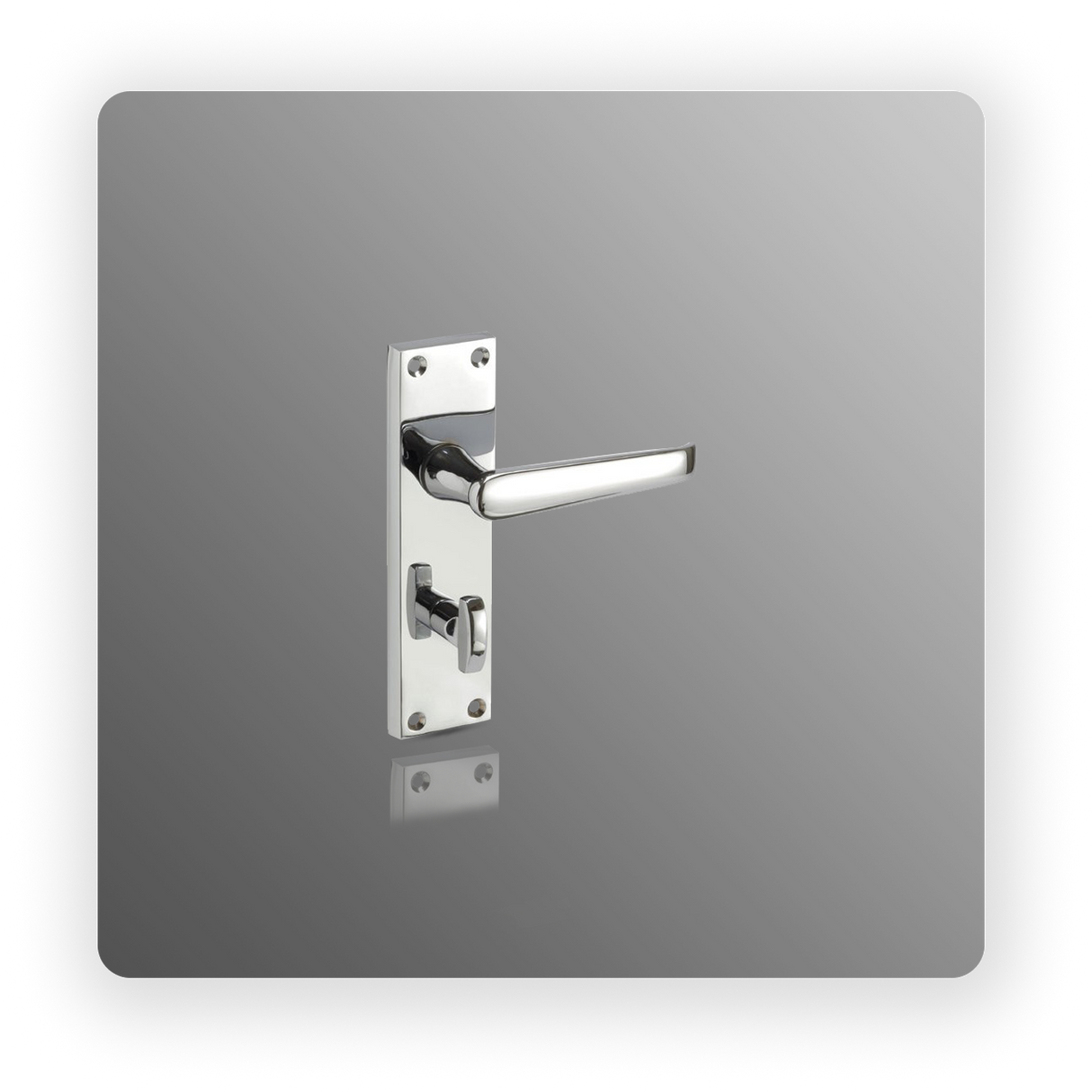 Straight Lever Bathroom Door Handles on Backplate with Thumb Turn