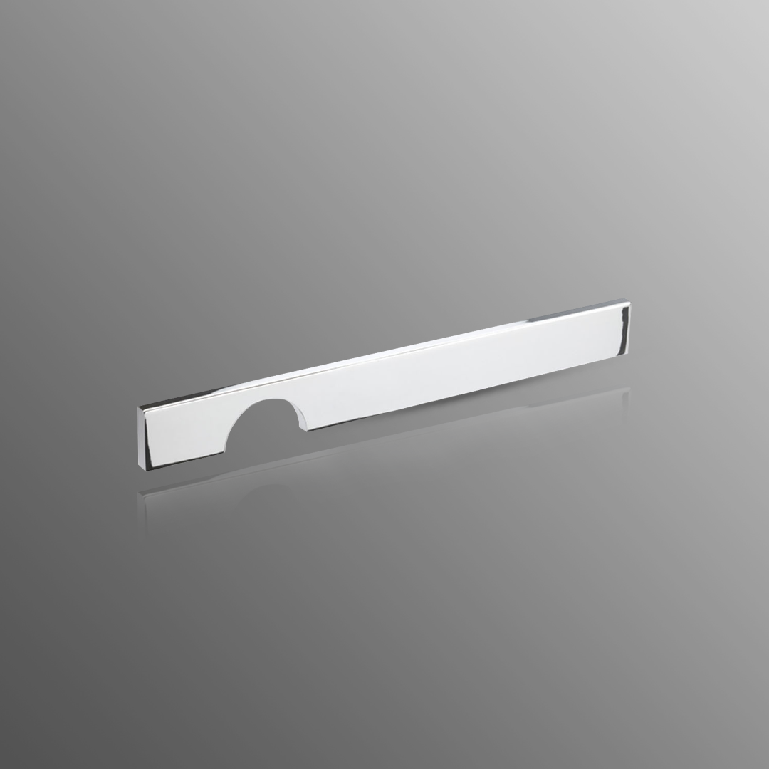 Kitchen Cabinet Handles C Shaped Cut Out Polished Chrome Finish - 192mm Centres