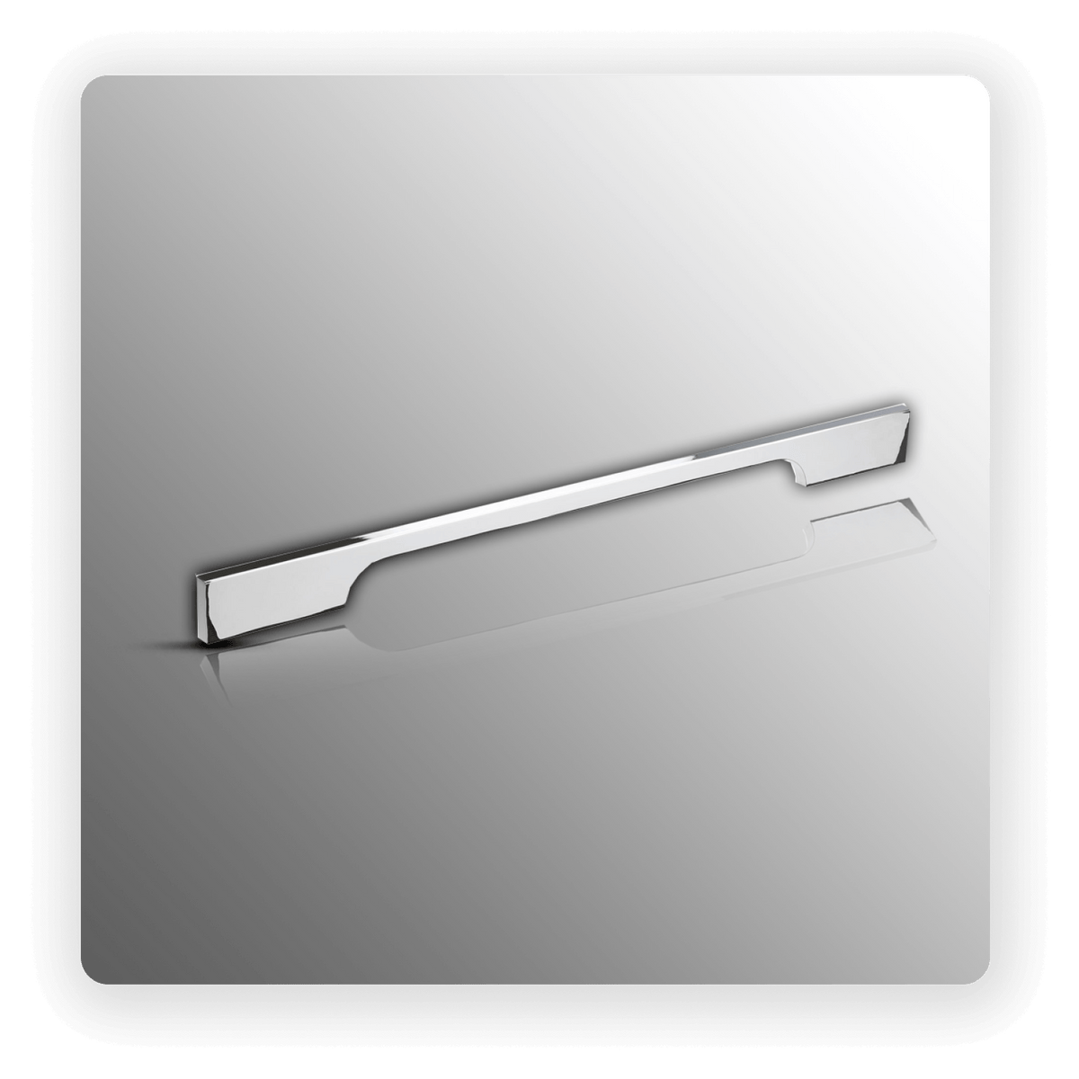 Kitchen Cabinet Handles Modern D Cut Polished Chrome - 320mm Centres ...