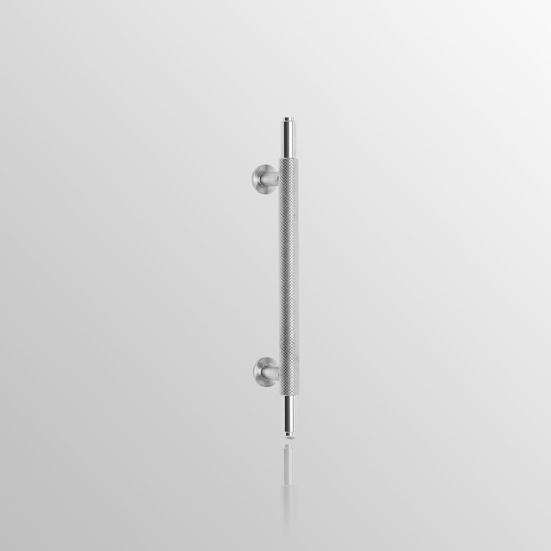 Knurled Cupboard Handles in Satin Stainless Steel 96mm