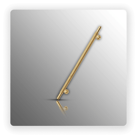 Knurled Cabinet Handles in Satin Brass 192mm