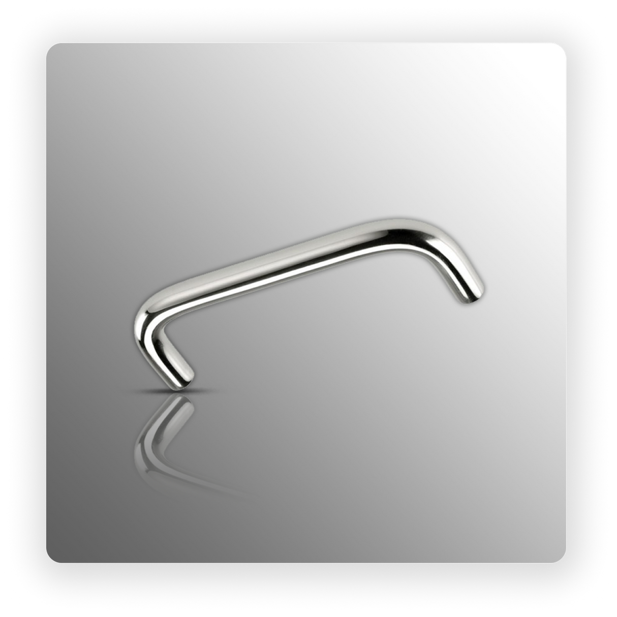 D Shaped Door Handles Polished Chrome - 96mm Centres