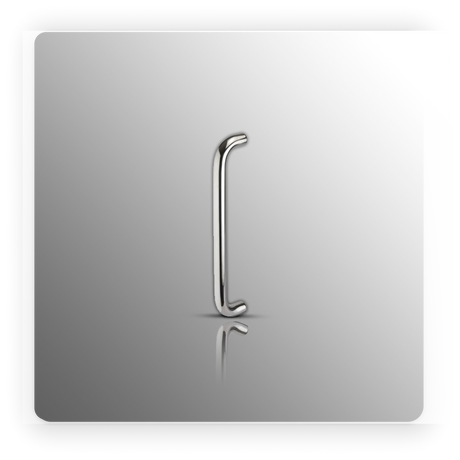 D Pull Handles 150mm with Bolt Through Fixing in Tubular Design