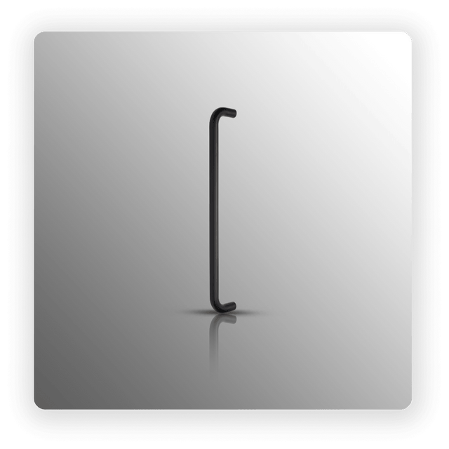 D Pull Handles 400mm Centres with Matte Black Finish
