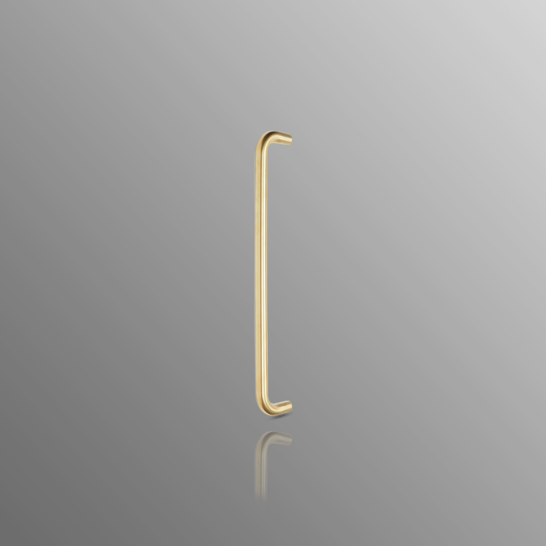 Bolt Through Pull Handles with 400mm Centres in Satin Brass Finish