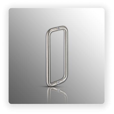 Door Pulls D Shaped Back to Back Pull Handles - 400mm Centres